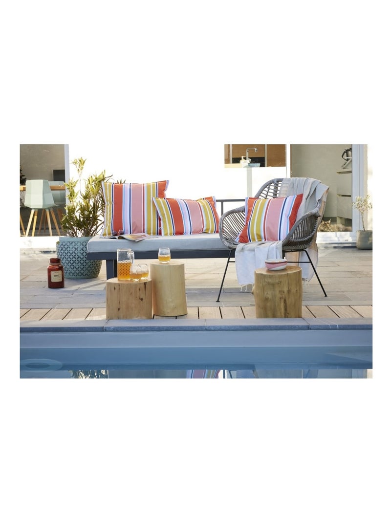 Housse de coussin Bianca déperlante et anti-UV Jaune - Kiabi