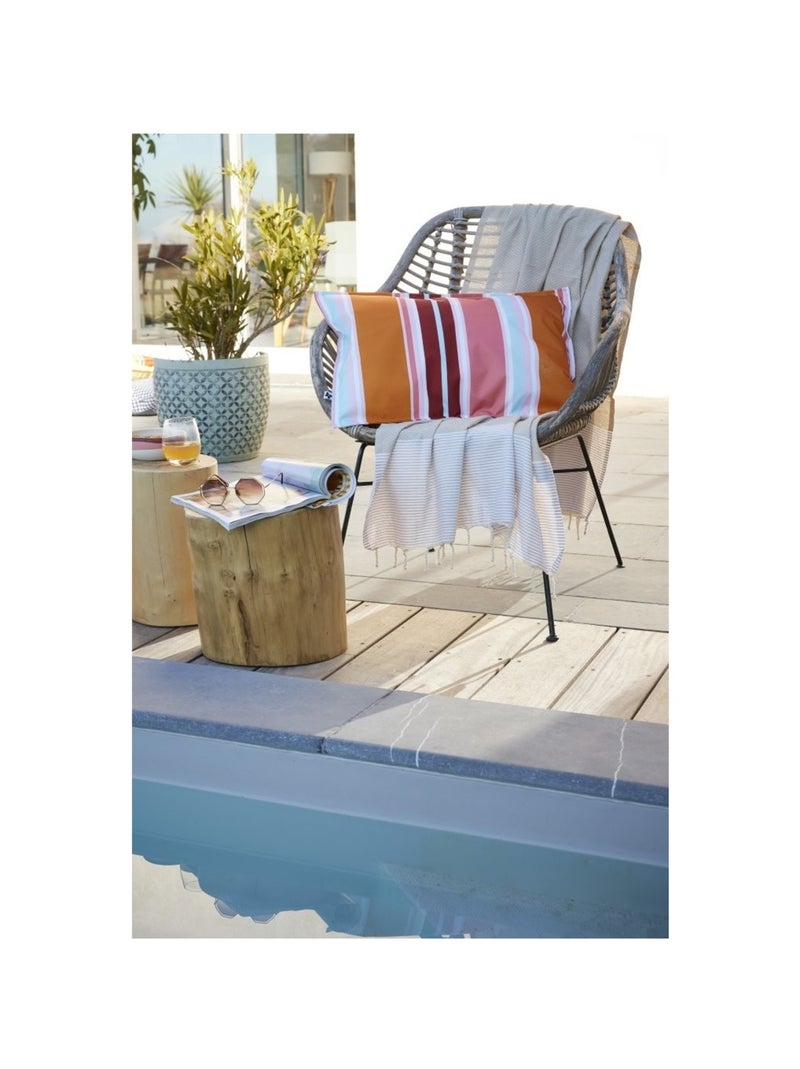 Housse de coussin Bianca déperlante et anti-UV Orange - Kiabi