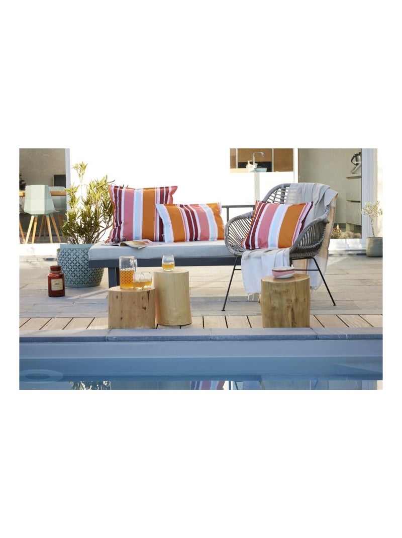 Housse de coussin Bianca déperlante et anti-UV Orange - Kiabi