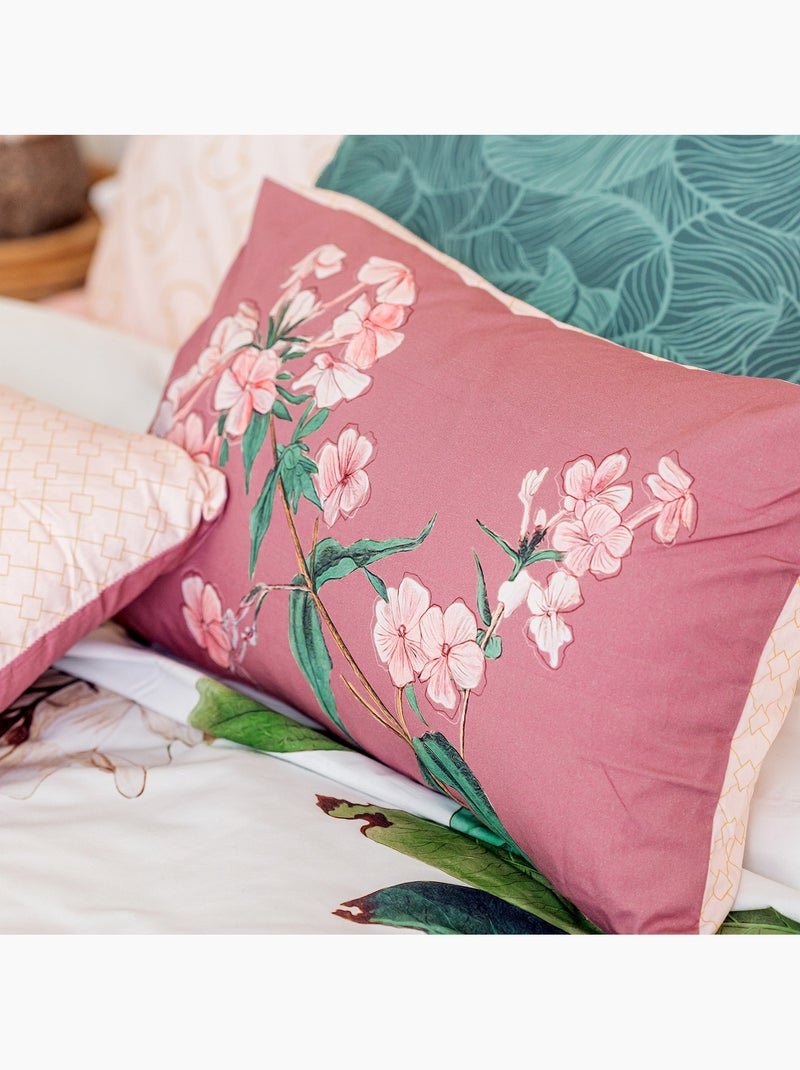 Housse de coussin Blooming "Happyfriday" Blanc - Kiabi