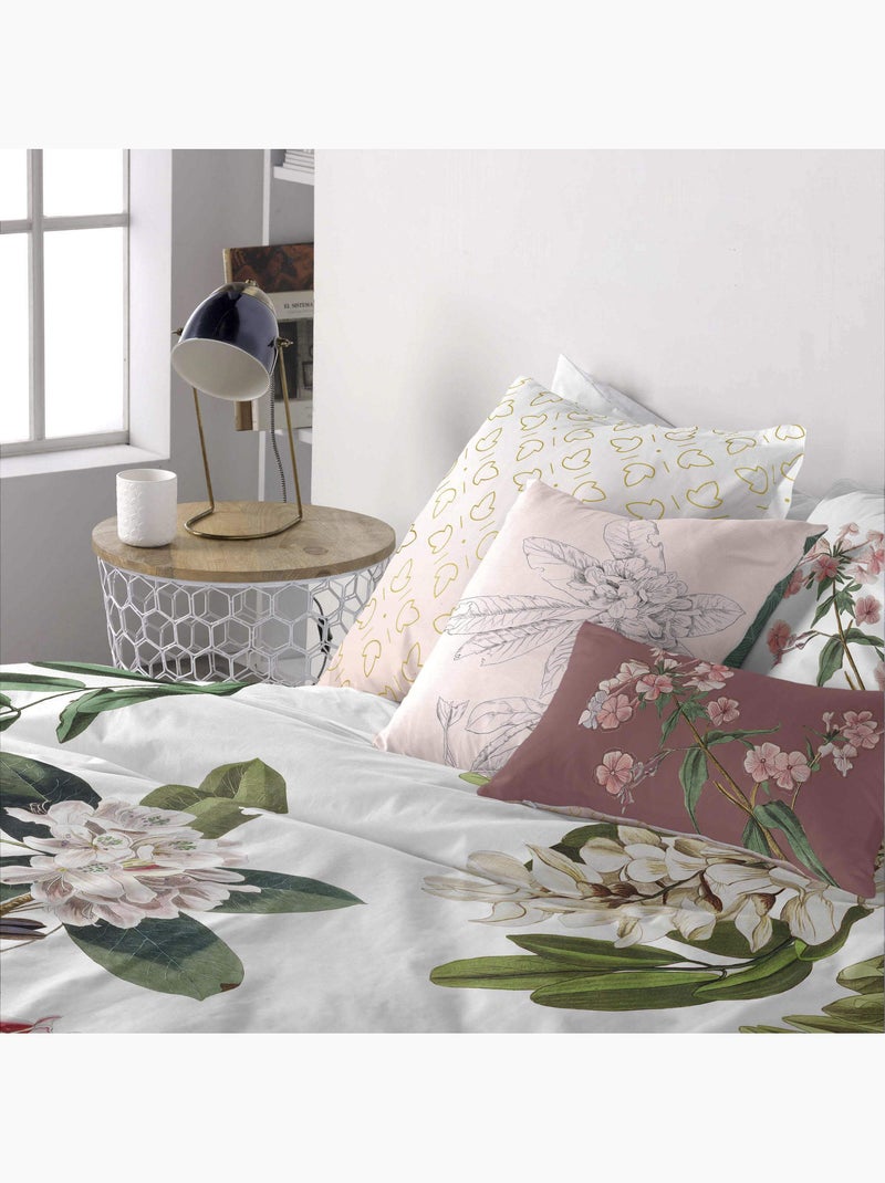 Housse de coussin Blooming "Happyfriday" Blanc - Kiabi