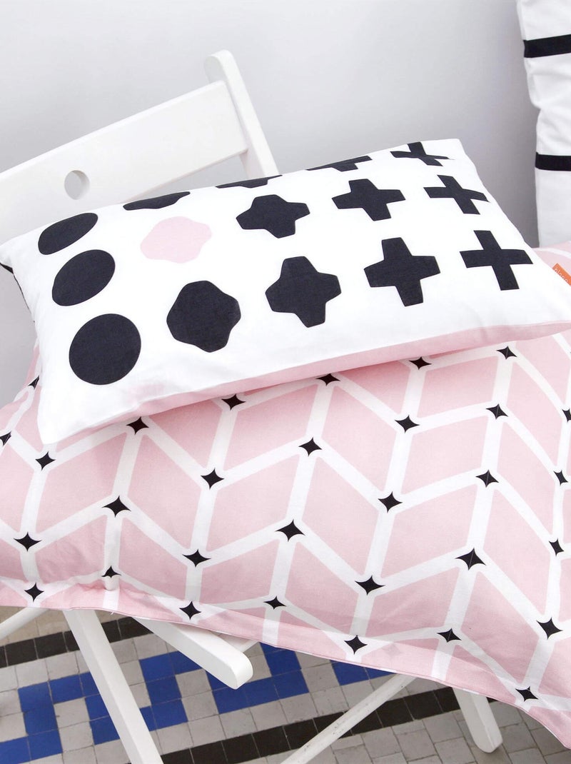 Housse de coussin Blush "Happyfriday" Blanc - Kiabi