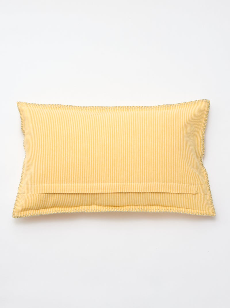Housse de coussin brodée - KIABI Home Jaune - Kiabi