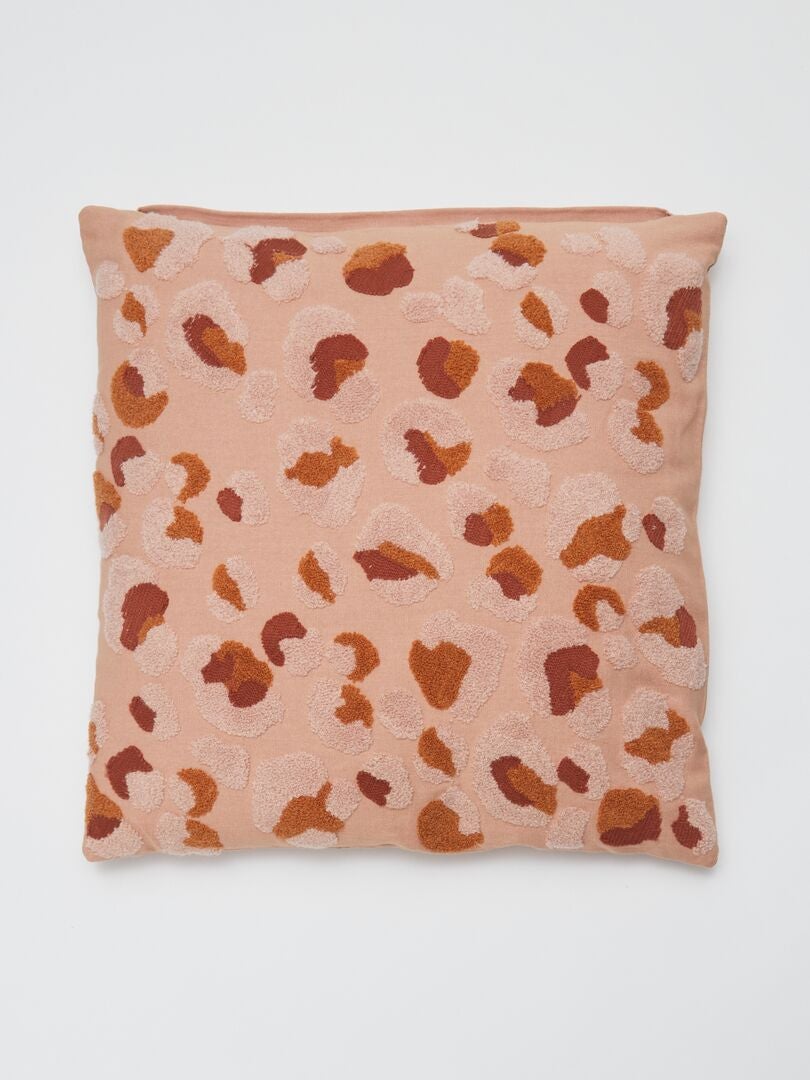 Housse de coussin brodée - Kiabi Home Rose - Kiabi