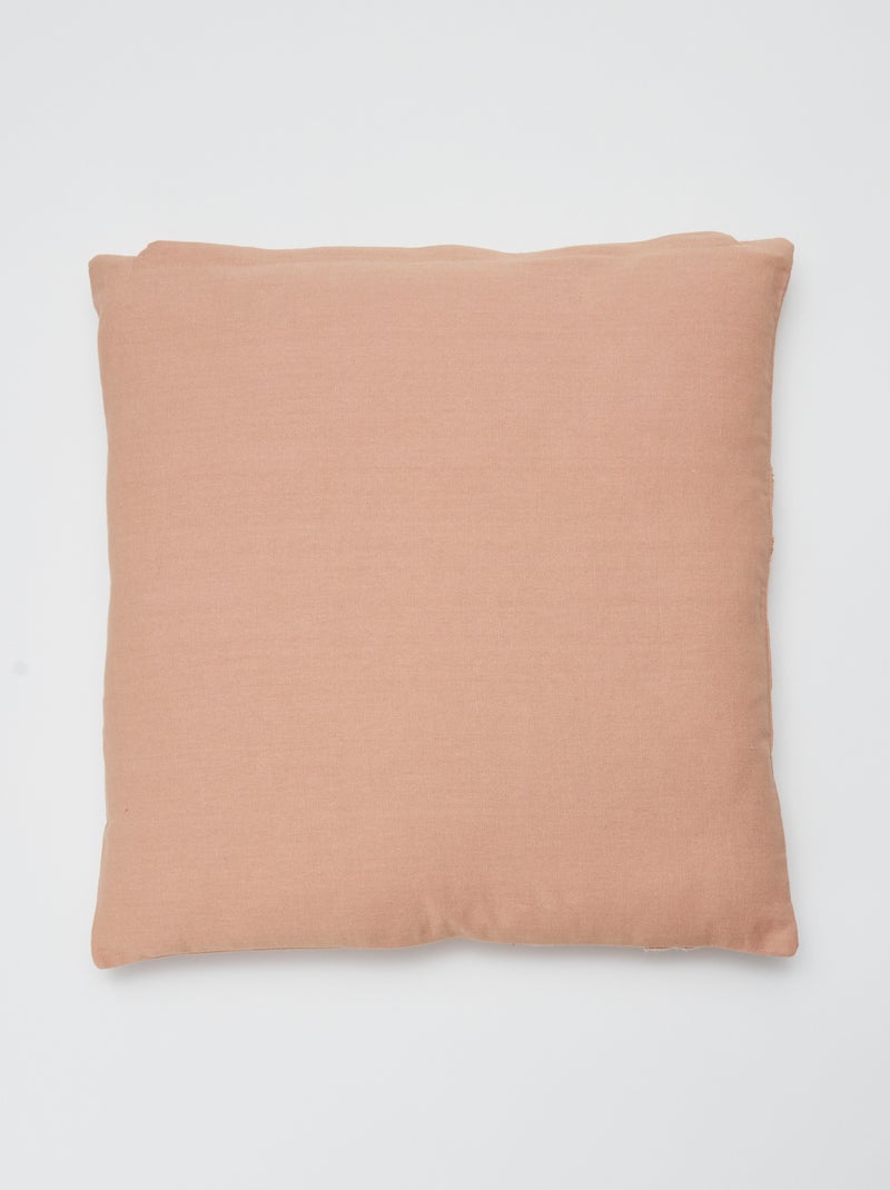 Housse de coussin brodée - Kiabi Home Rose - Kiabi
