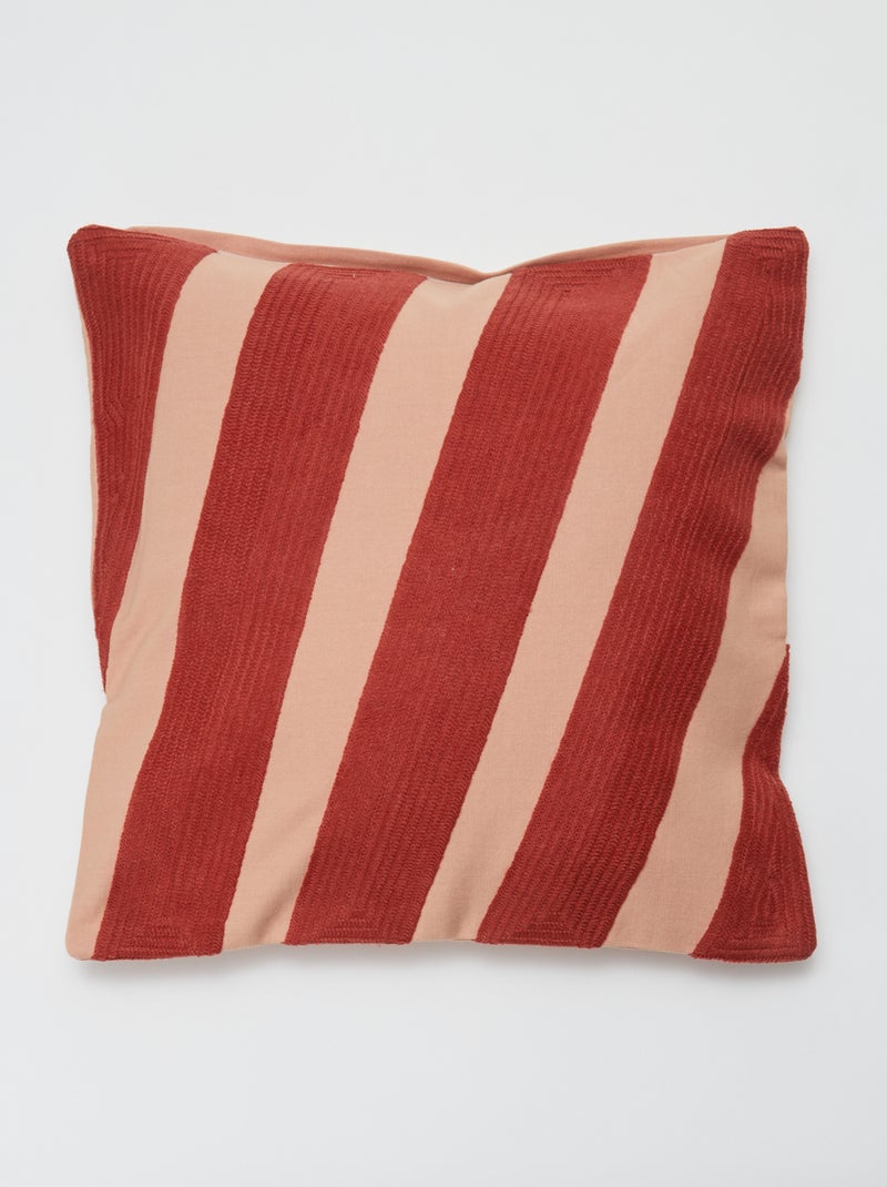 Housse de coussin brodée - Kiabi Home Rouge - Kiabi