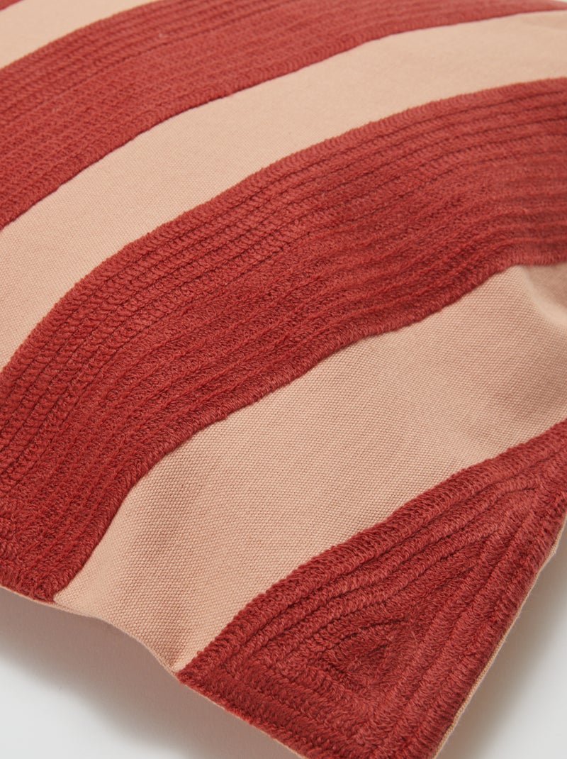 Housse de coussin brodée - Kiabi Home Rouge - Kiabi