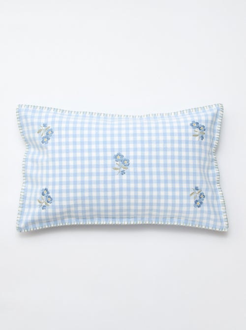 Housse de coussin brodée - Kiabi