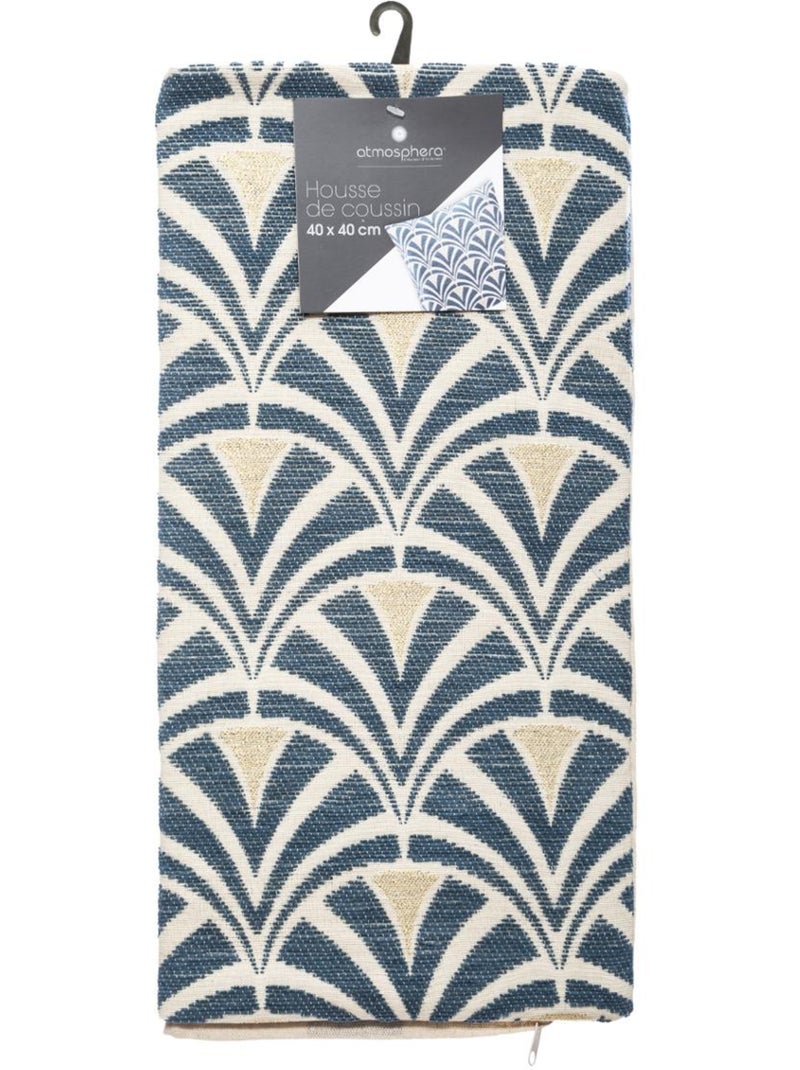 Housse de coussin brodée CHIARA Bleu - Kiabi