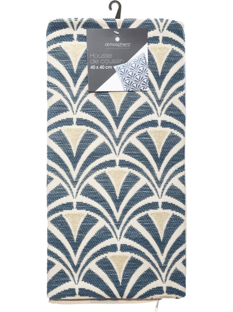 Housse de coussin brodée CHIARA Bleu - Kiabi