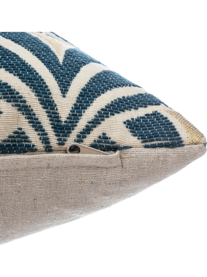 Housse de coussin brodée CHIARA Bleu - Kiabi