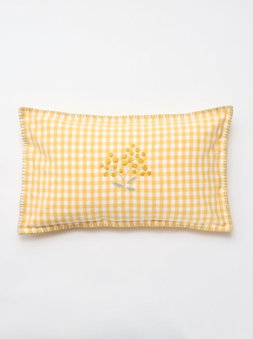 Housse de coussin brodée - Kiabi