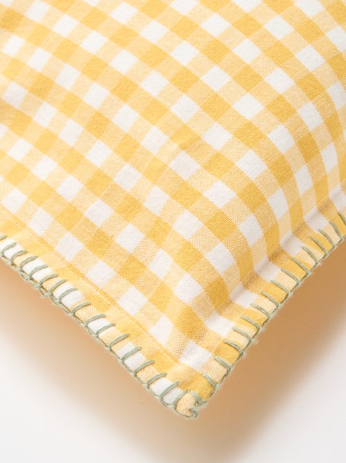 Housse de coussin brodée - Kiabi