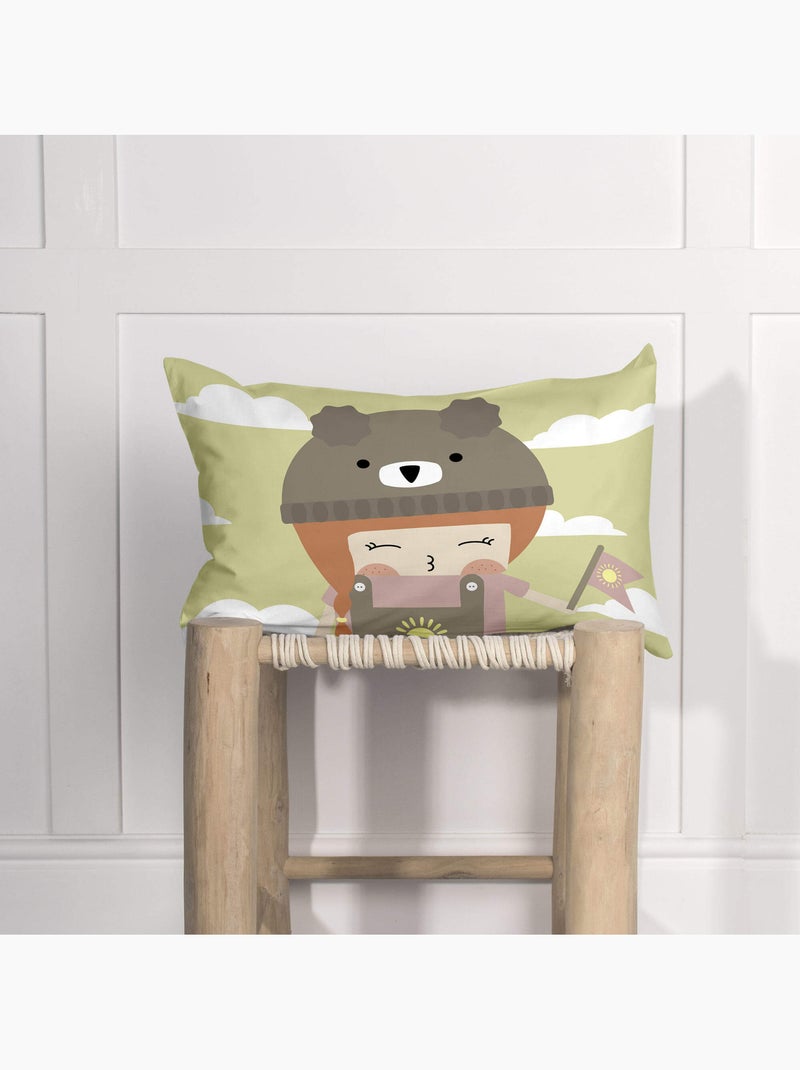 Housse de coussin Camping "Happyfriday" Multicolore - Kiabi