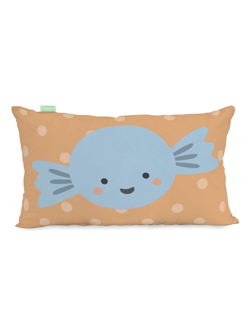 Housse de coussin Candies "Happyfriday" Blanc - Kiabi