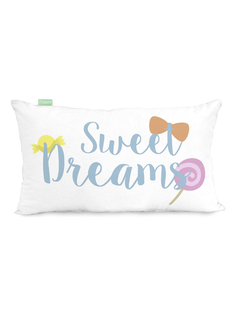 Housse de coussin Candies "Happyfriday" Blanc - Kiabi