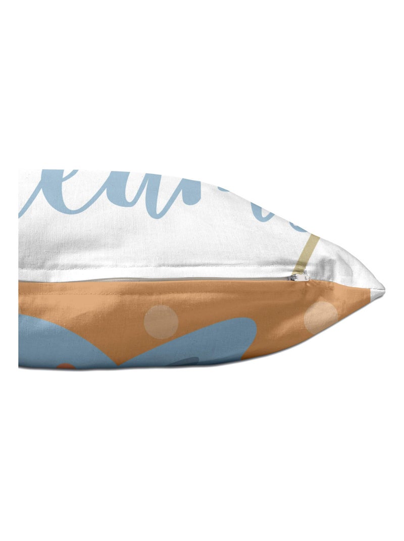 Housse de coussin Candies "Happyfriday" Blanc - Kiabi