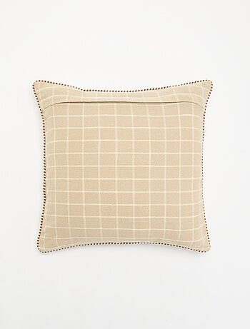 Housse de coussin carré à fleurs brodées