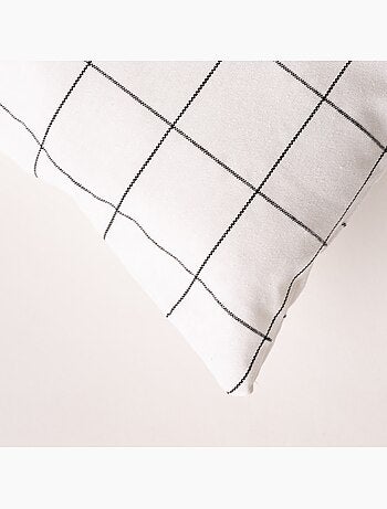 Housse de coussin carrée à carreaux en relief - Gamusi.