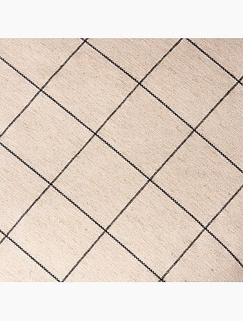 Housse de coussin carrée à carreaux en relief - Gamusi.