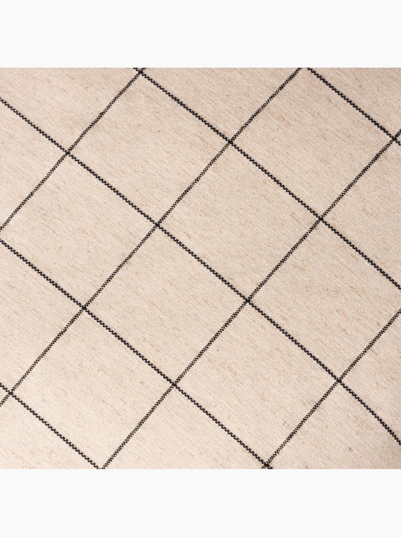 Housse de coussin carrée à carreaux en relief - Gamusi. Ocre - Kiabi