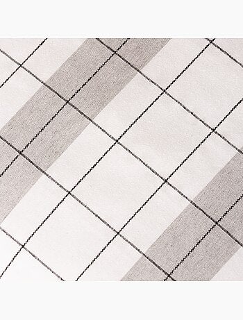 Housse de coussin carrée à rayures avec carreaux en relief - Gamusi.