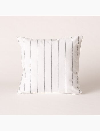 Housse de coussin carrée à rayures en relief - Gamusi.