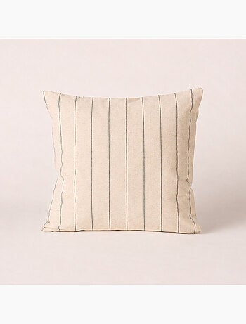 Housse de coussin carrée à rayures en relief - Gamusi.