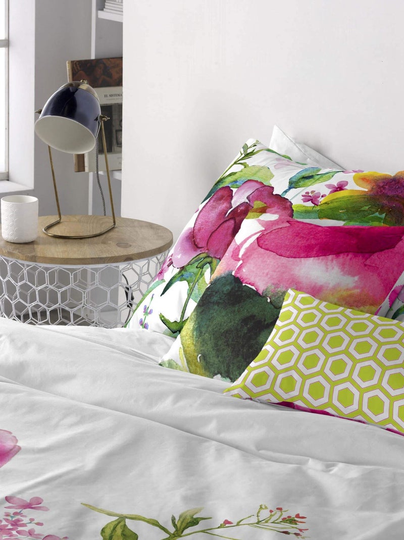 Housse de coussin Cassia "Happyfriday" Blanc - Kiabi
