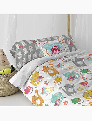 Housse de coussin cat & mouse "happyfriday