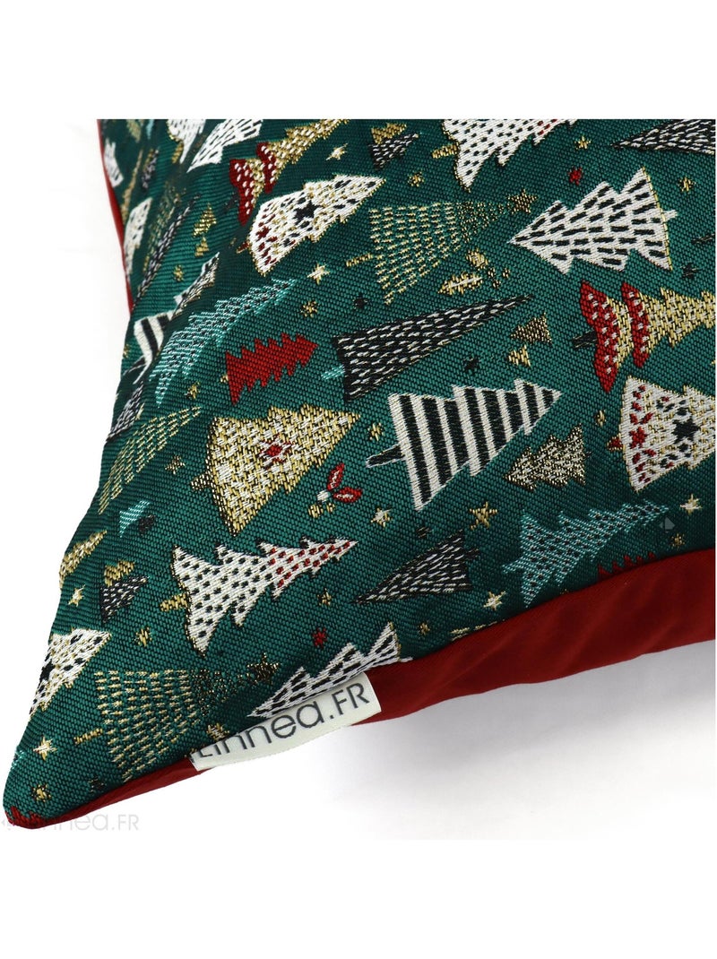 Housse de coussin CELEBRATION Rectangulaire Vert bouteille - Kiabi