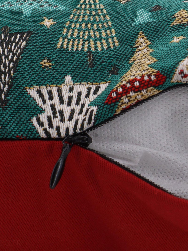 Housse de coussin CELEBRATION Rectangulaire Vert bouteille - Kiabi