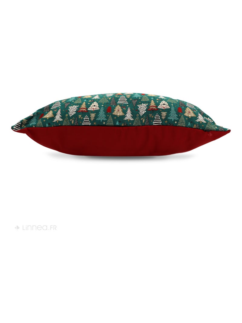 Housse de coussin CELEBRATION Rectangulaire Vert bouteille - Kiabi