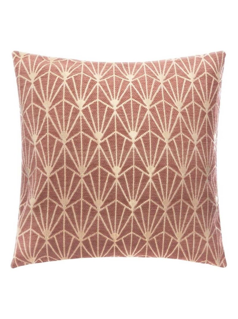 Housse de coussin chenille Art Déco rose 40x40 cm Rose - Kiabi