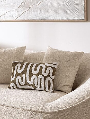 Housse de coussin chenille design