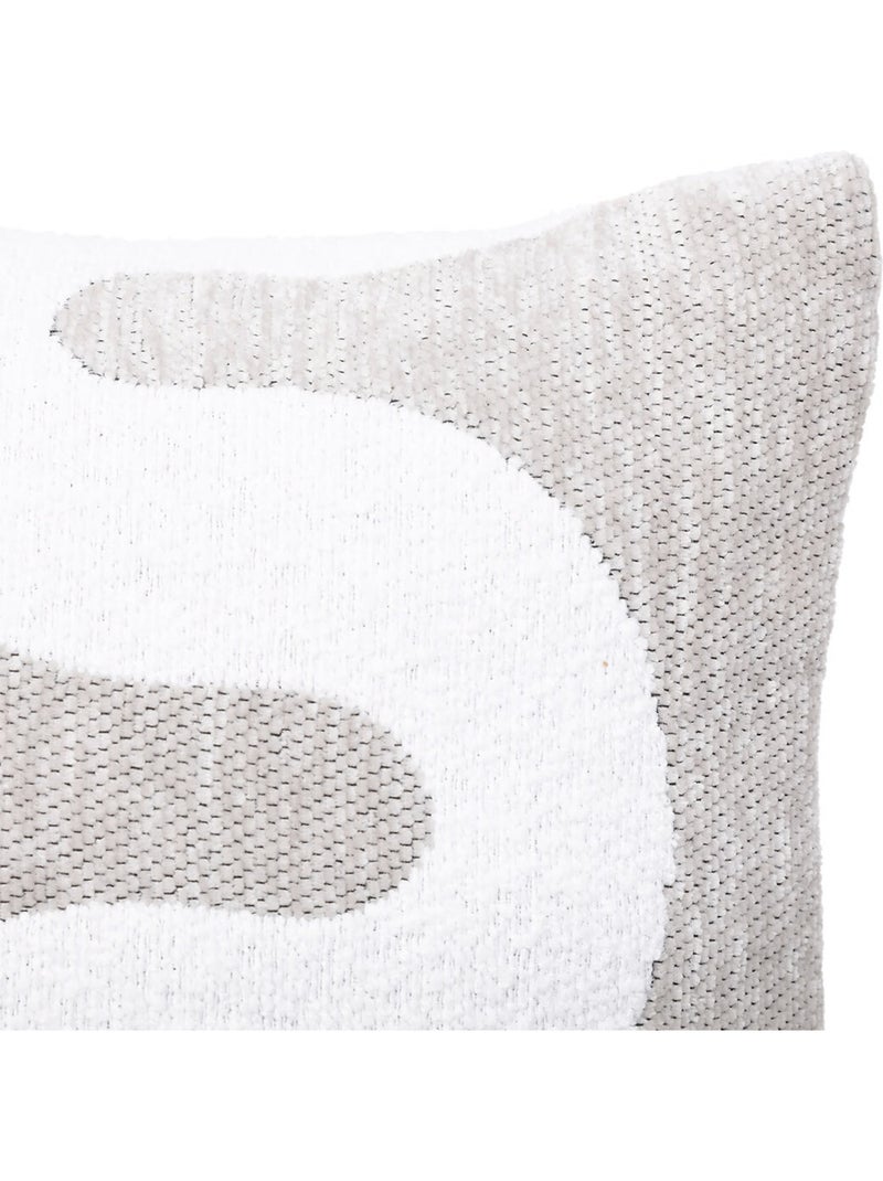 Housse de coussin chenille design Lin - Kiabi