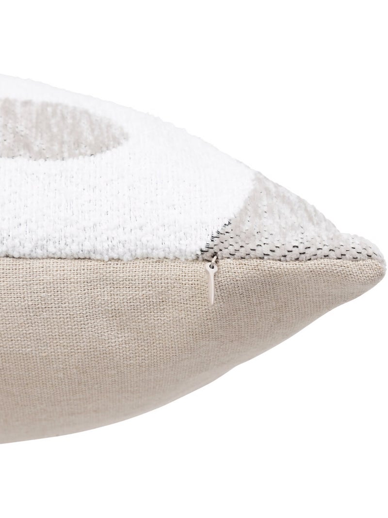 Housse de coussin chenille design Lin - Kiabi