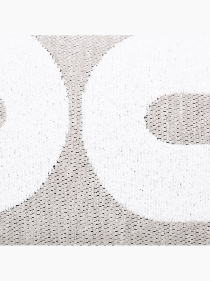 Housse de coussin chenille design Lin - Kiabi