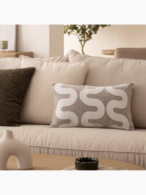 Housse de coussin chenille design - Kiabi