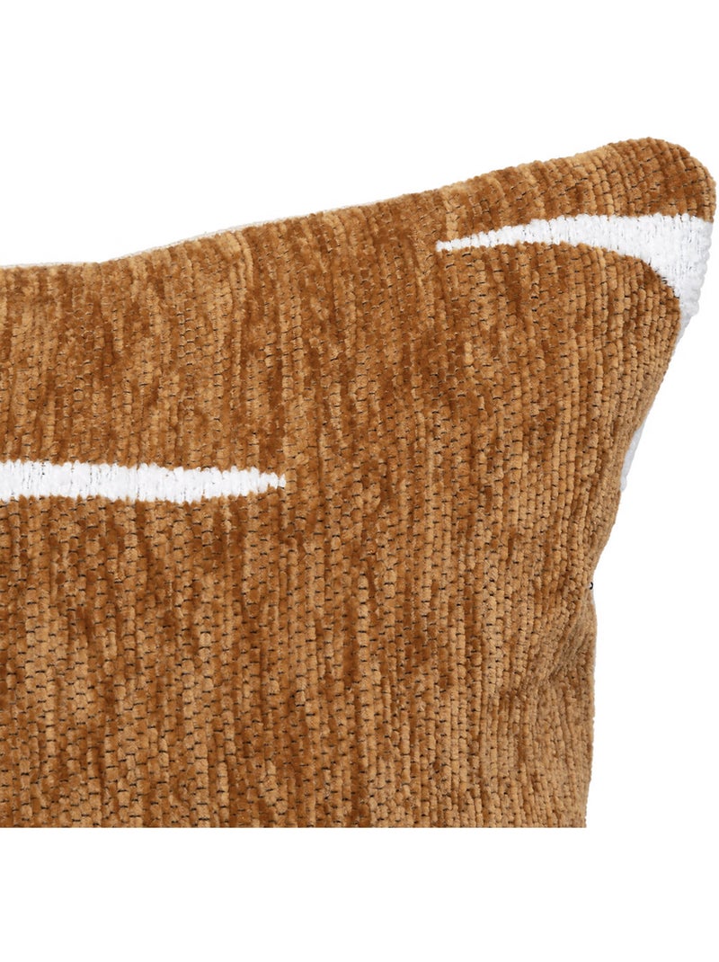 Housse de coussin chenille design Terracotta - Kiabi