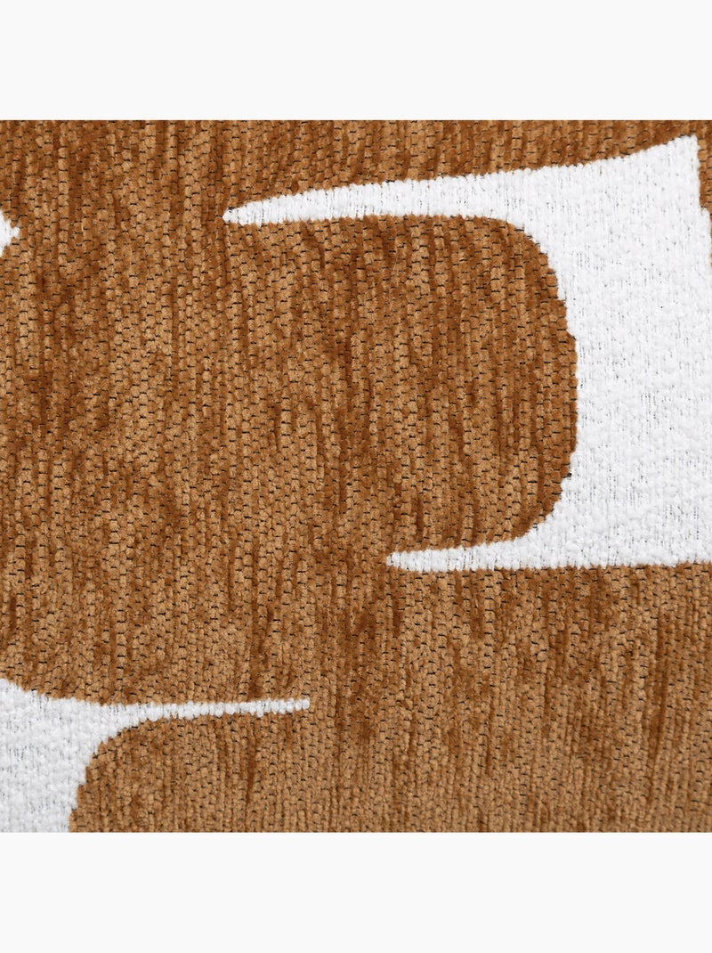 Housse de coussin chenille design Terracotta - Kiabi