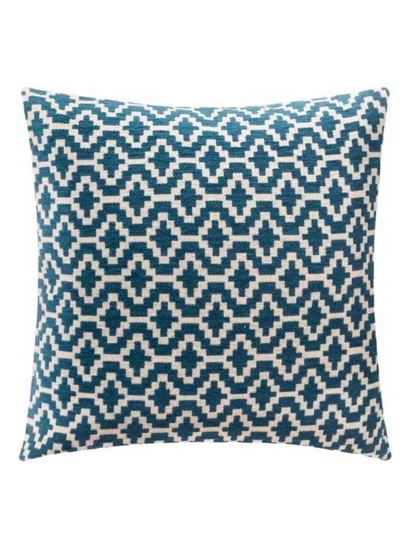 Housse de coussin chenille Etnik 40x40 cm Bleu - Kiabi