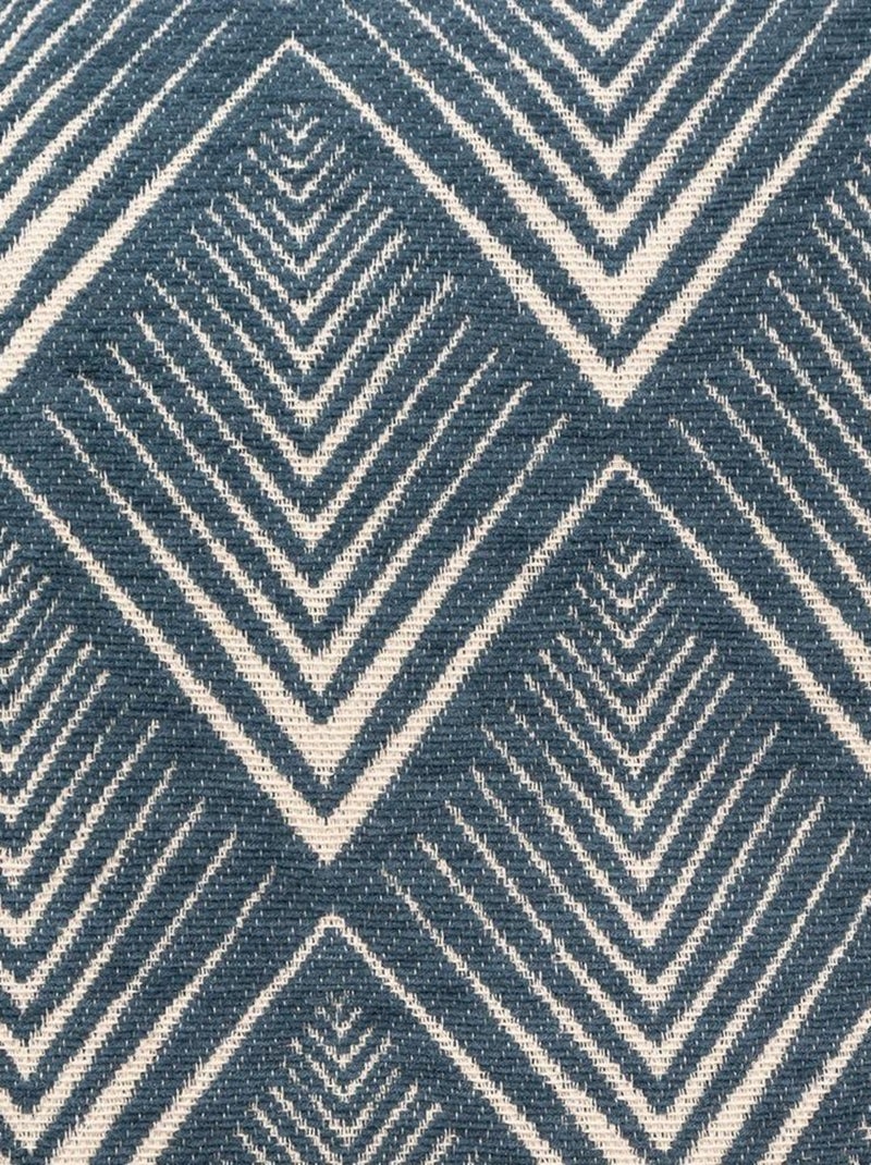 Housse de coussin chenille Géométrique bleu 40x40 cm Bleu - Kiabi
