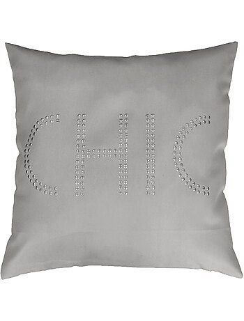 Housse de coussin chic gris 40 x 40 cm