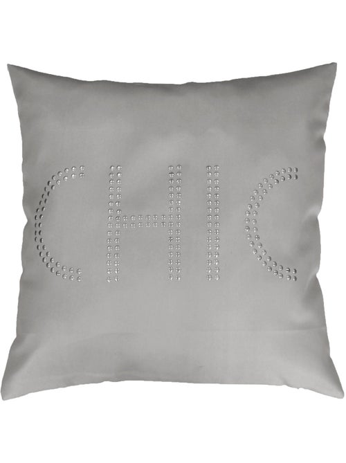Housse de coussin Chic Gris 40 x 40 cm - Kiabi