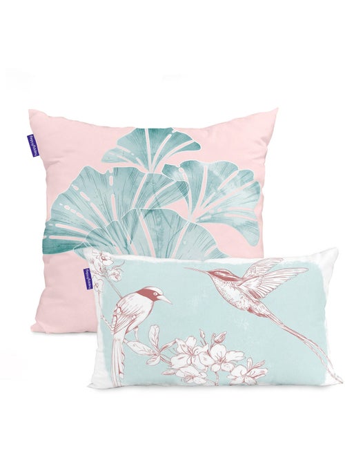 Housse de coussin Chinoiserie rose "Happyfriday" - Kiabi