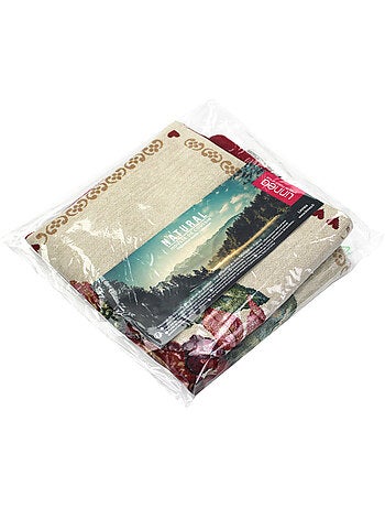 Housse de coussin cm DARZO Poinsettia - Etoile de Noël - polycoton, acrylique