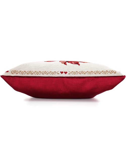 Housse de coussin cm DARZO Poinsettia - Etoile de Noël - polycoton, acrylique - Kiabi