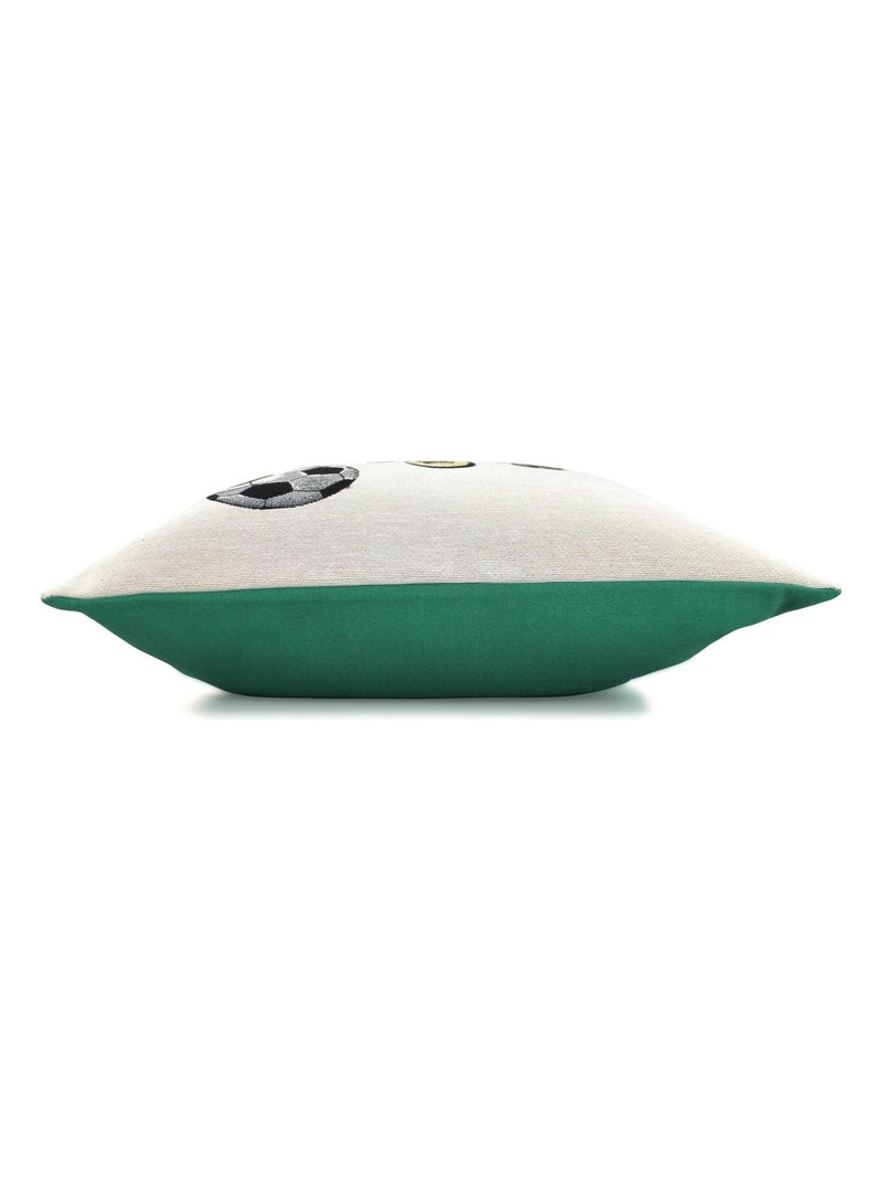 Housse de coussin cm GRAZIE Grenouille footballeuse - polycoton, acrylique Multicolore - Kiabi