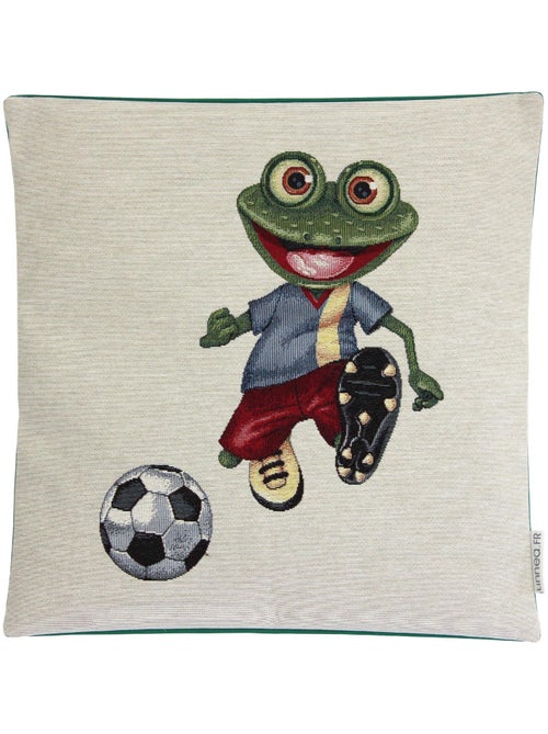 Housse de coussin cm GRAZIE Grenouille footballeuse - polycoton, acrylique - Kiabi Housse de coussin cm GRAZIE Grenouille footballeuse - polycoton, acrylique - Kiabi